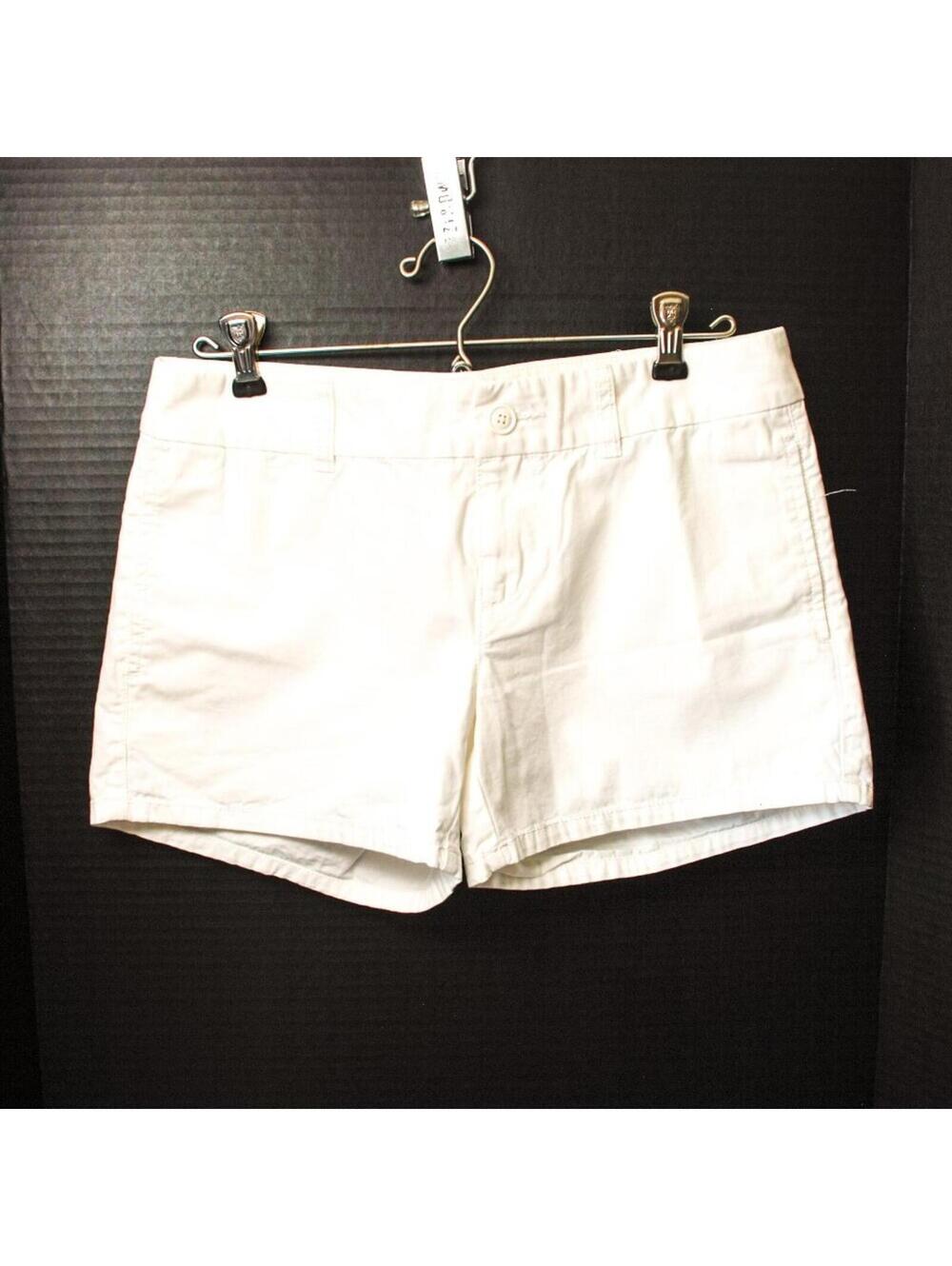 Women's Gap Hadley White Chino Shorts Size 2 Mid-Rise Flat-Front Casual